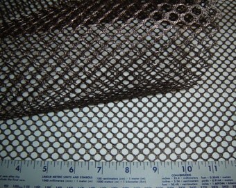 Brown Mesh Fabric, Utility Mesh Fabric, Mesh for Stuff Bags, Mesh By the Yard, 50" Wide, 100% Poly, Dark Brown Mesh, USA Made, Crafting Mesh