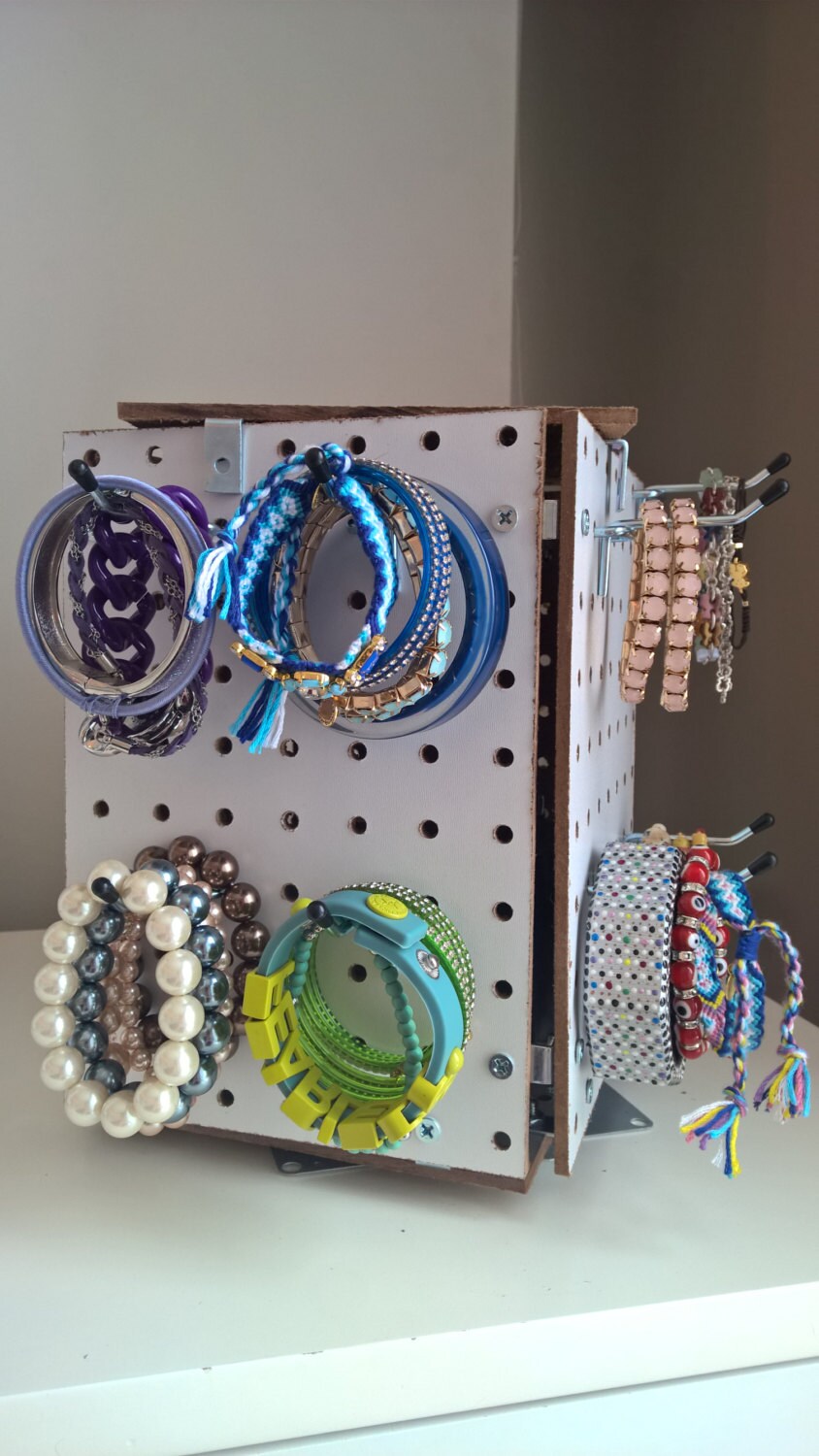 Perfect Pegboard Jewelry Tower by JewelryStorageByAnna on Etsy