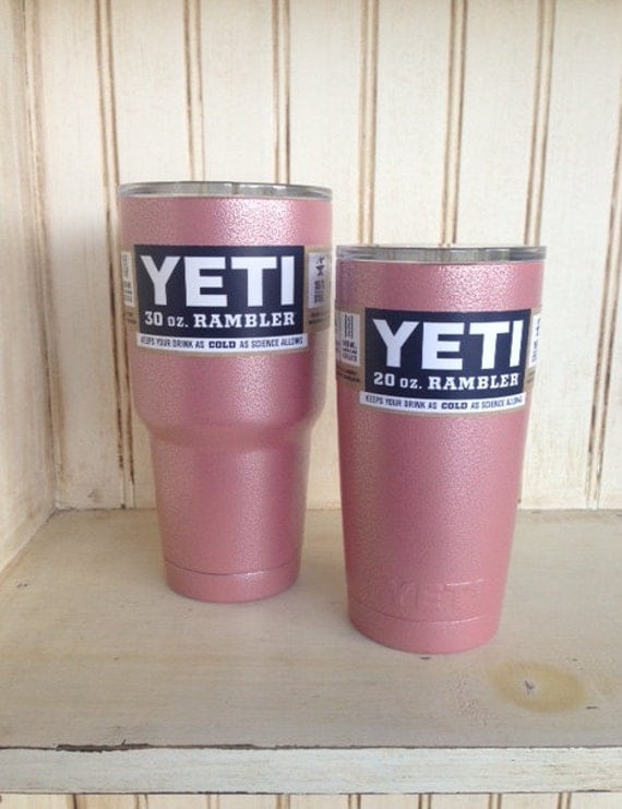 Pink/Silver 20oz or 30oz Yeti Cup