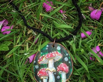 This is where magic is made - Amanita Muscaria Necklace Fly agaric Toadstool Fairy