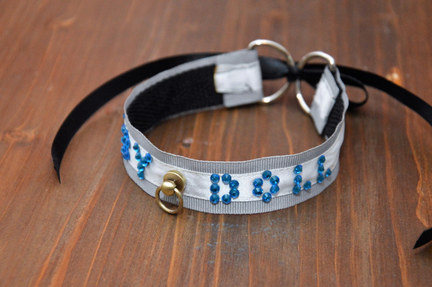 Baby Doll Collar blue DDlg Collar kitten by LorasLittleTreasures