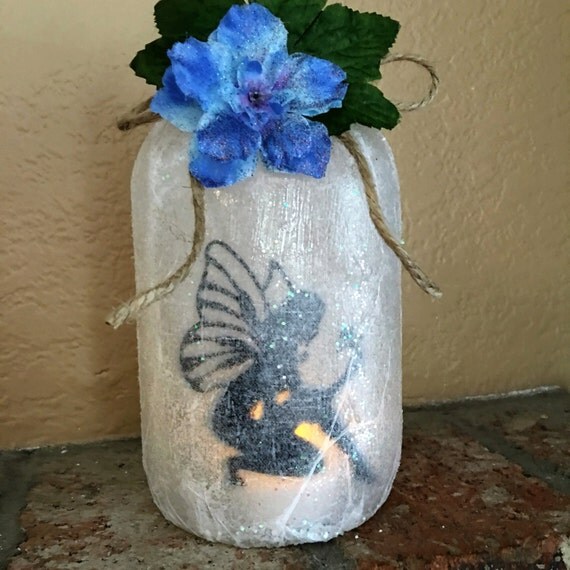 Light up Fairy in a Jar by MountainHouseCrafts on Etsy