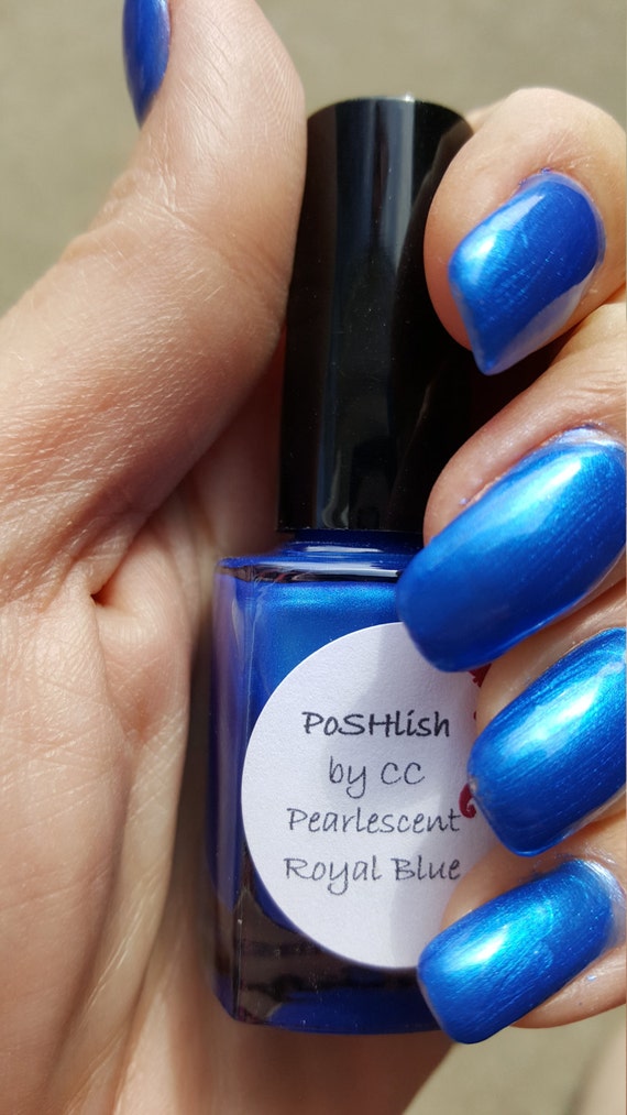 Unique Pearlescent Royal Blue Nail Polish Full Size by PoSHlish