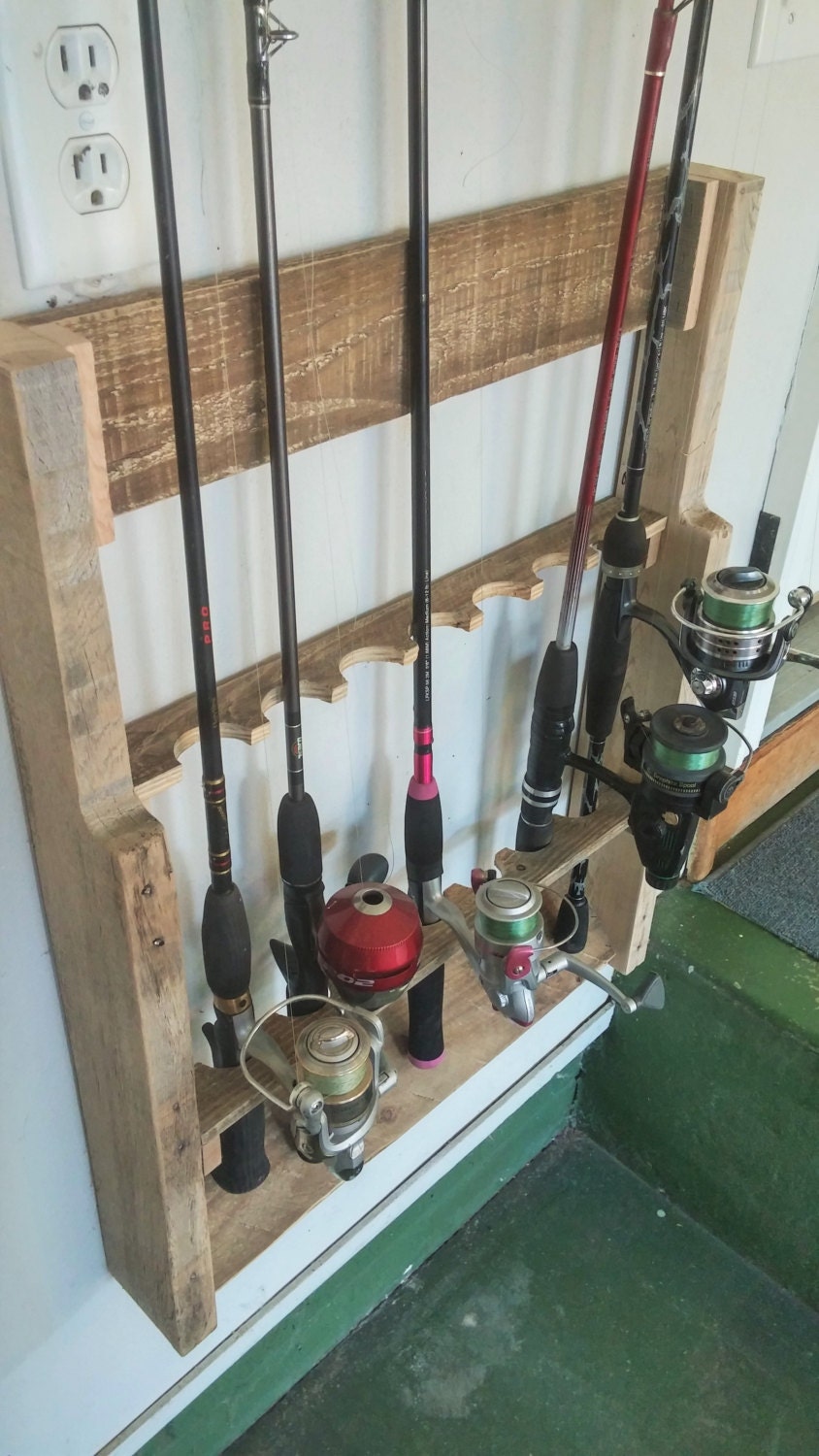 Wall Mount Fishing Rod Holder Rod Rack Fishing by ArkadiaWoods