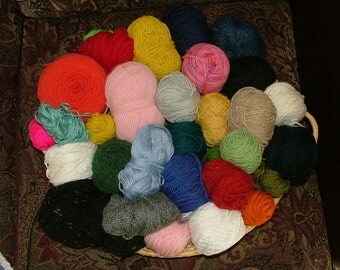 Mystery Grab Bag, 3 lbs, Mostly Worsted Weight, Some Hand Dyed, Assorted Yardage, Assorted Fibers Destash Crochet Knit - Box 4