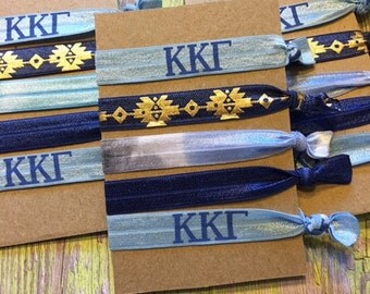 Kappa Kappa Gamma in the House! Set of 5 hair ties