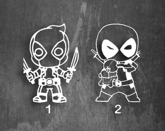DEADPOOL Vinyl Decal - Multiple colors 2 to choose from!!! 5x5