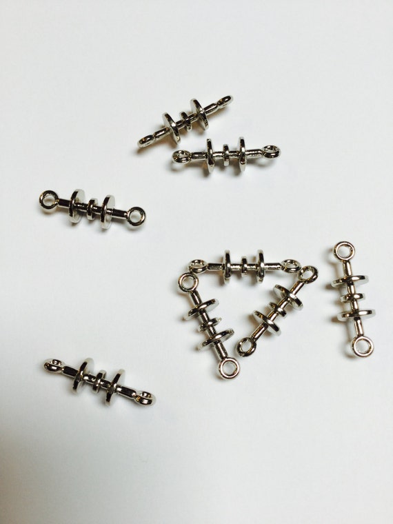 Items similar to Silver Plated Decorative Connectors - 16 Pieces - #262 ...