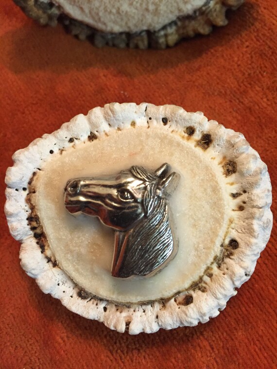 Items similar to Elk Antler Crown (Burr) belt buckle on Etsy