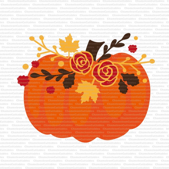 Download pumpkin svg floral flowers fall thanksgiving vector