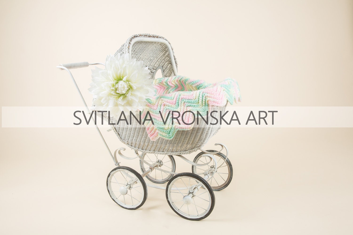 BABY STROLLER Digital backdrop for newborn photography