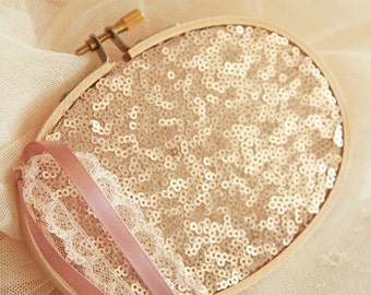 Porte alliance tambour glitter forme ovale