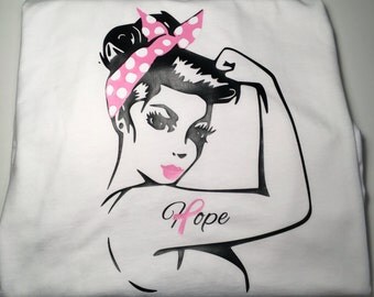Fight like a girl/Hope/Breast Cancer shirt