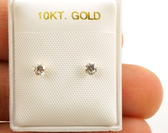10k Gold Screwback Baby Earrings - 3mm
