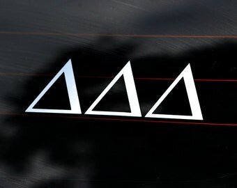 Tri Delta | White Adhesive Decal