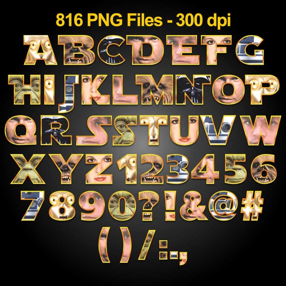 Star Wars Alphabet Clipart 9 Alphabets 816 png files 300