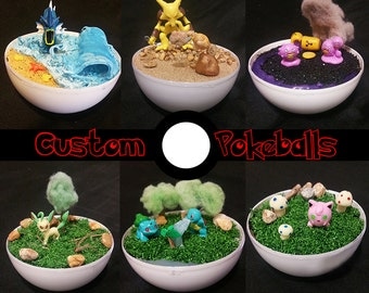 Custom Made Pokeball Terrarium (Please DO NOT purchase listing)