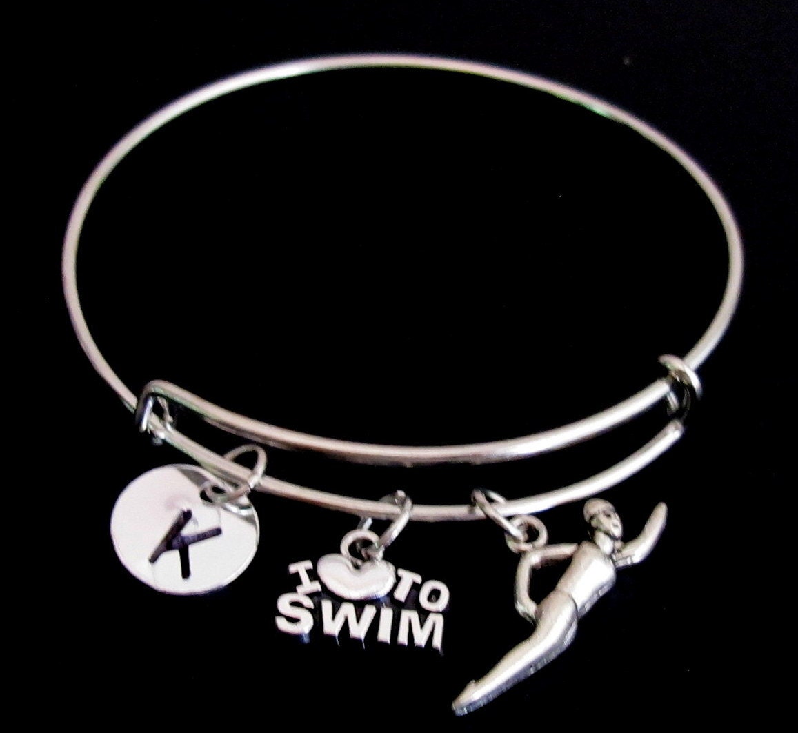 Swimming Bracelet Swimming Expandable Bangle Personalized