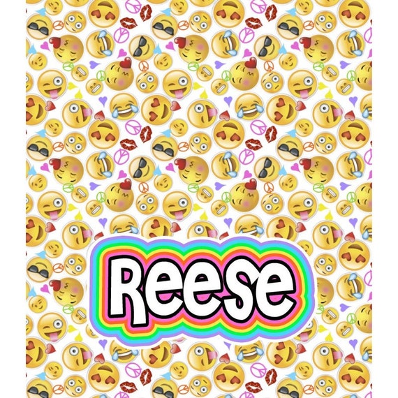 Personalized Emoji Faces Throw Blanket by