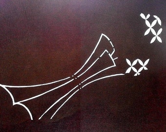 Japanese Stencil - Kimono Stencil - Vintage Stencil - Kimono Katagami