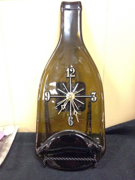 Wine Bottle Clock by FromtheEarthDesigns on Etsy