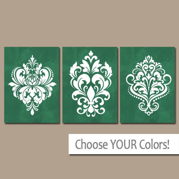 GREEN Bedroom Wall Art Emerald Green CANVAS or Prints Green