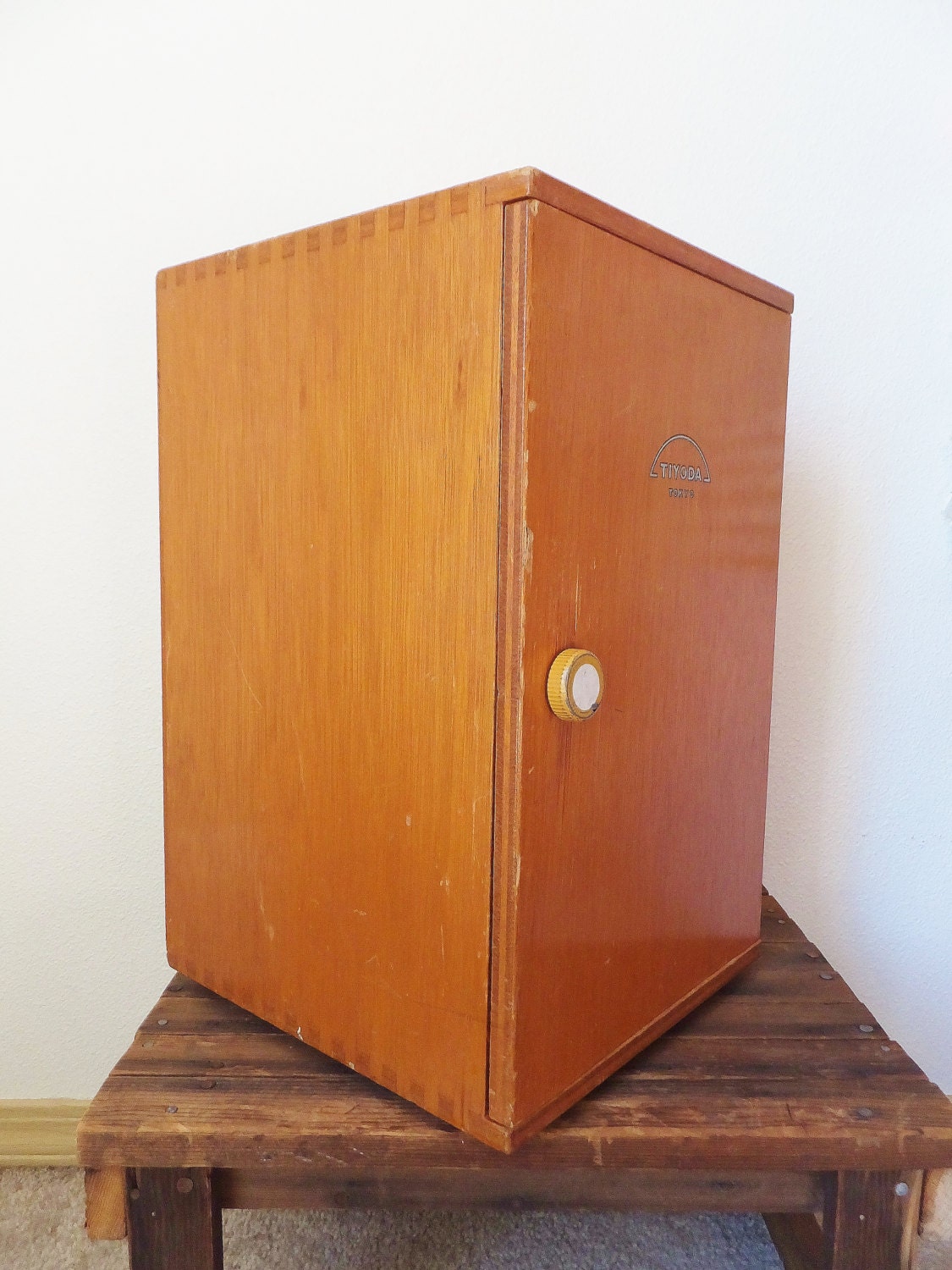 Vintage Microscope Box Wooden Box Tiyoda Microscope Box Wood