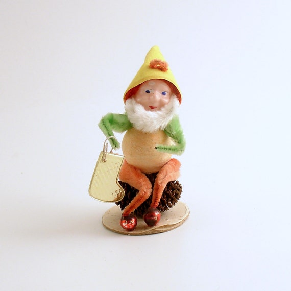 vintage christmas ornament pine cone elf gnome by efinegifts vintage christmas ornament pine cone elf gnome by efinegifts