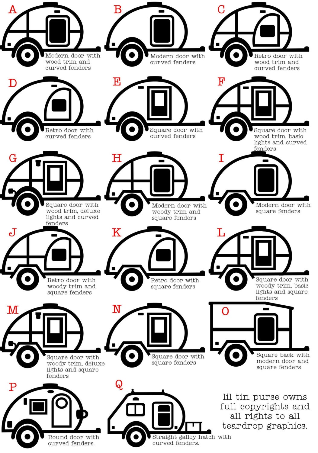 Teardrop Trailer vinyl graphic decal. Teardrop Camper. TAB pull fuse box black home 