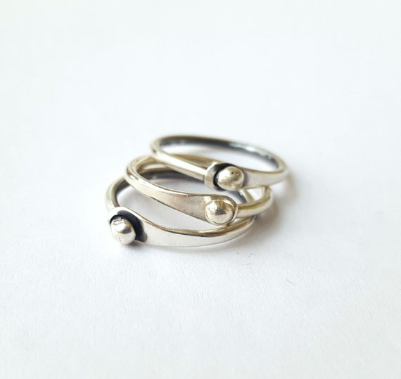 Stackable Ring Sterling Silver Ring Ball Ring by maryrisleyjewelry