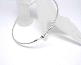 Made To Size Sterling Silver Slave Collar Circlet, Magnetic Sterling Clasp with symbolic keyhole