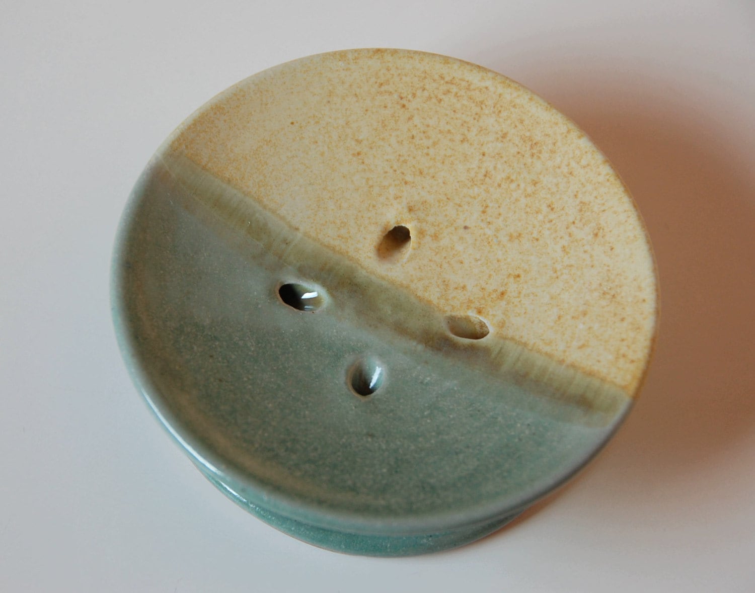 Soap Dish with Draining Holes Unique One Piece by moonstarpottery