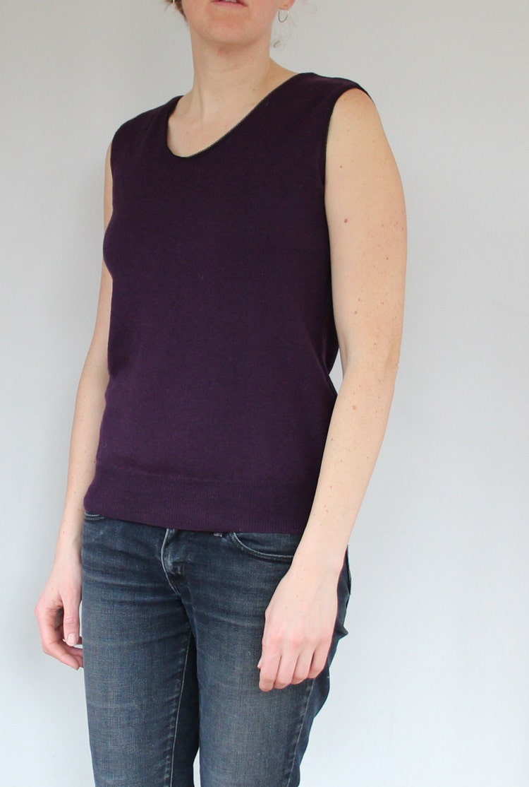 Merino Wool Tank Undershirt custom Size XS to XL by sewoiseau