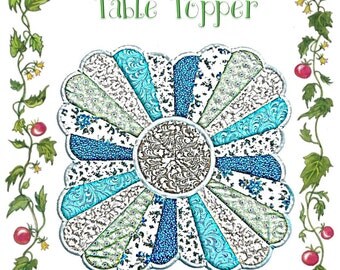 Dresden Plate Table Topper pattern by Paisley Pincushion
