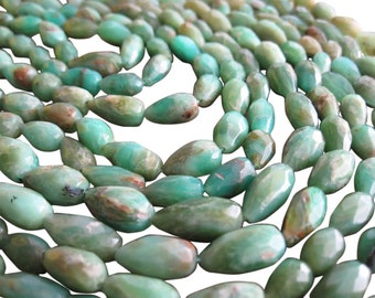 Peruvian Opal Beads, Faceted Teardrops drilled top to bottom,SKU 3311