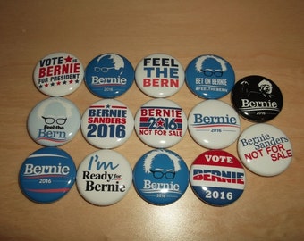 BERNIE SANDERS 2016 Campaign buttons badges pins democrat revolution button badge feel the bern *complete ALL 14 buttons*