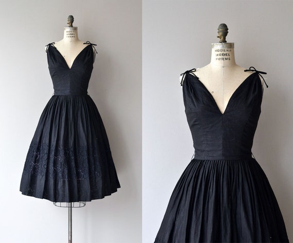 Bona Nox dress vintage 1950s dress black 50s dress