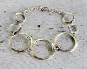 STERLING Silver Bracelet 925 Vintage Modernist