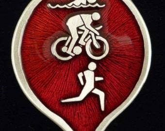 70.3 Half Triathlon Christmas Ornament Made With Fine Lead Free Pewter