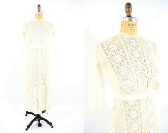 1900s dress | vintage cream lace dress | The Waldorf edwardian wedding dress | XXS