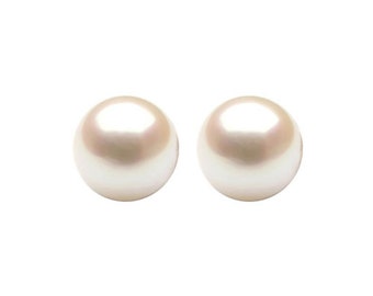 Pair of Japanese Akoya White Loose AAAA Pearl 6-10mm Half Drilled for Akoya Pearl Earrings Bridesmaid Earrings Birthday Graduation Gift