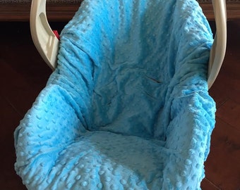 Aqua Minky Baby Car Seat Pad Liner - Chicco - Graco Snugride - Britax - Safety 1st - Or Choose Your Own Color