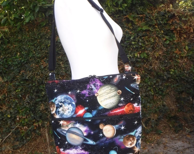 Planets in Space: Backpack/tote or cross body/shoulder bag