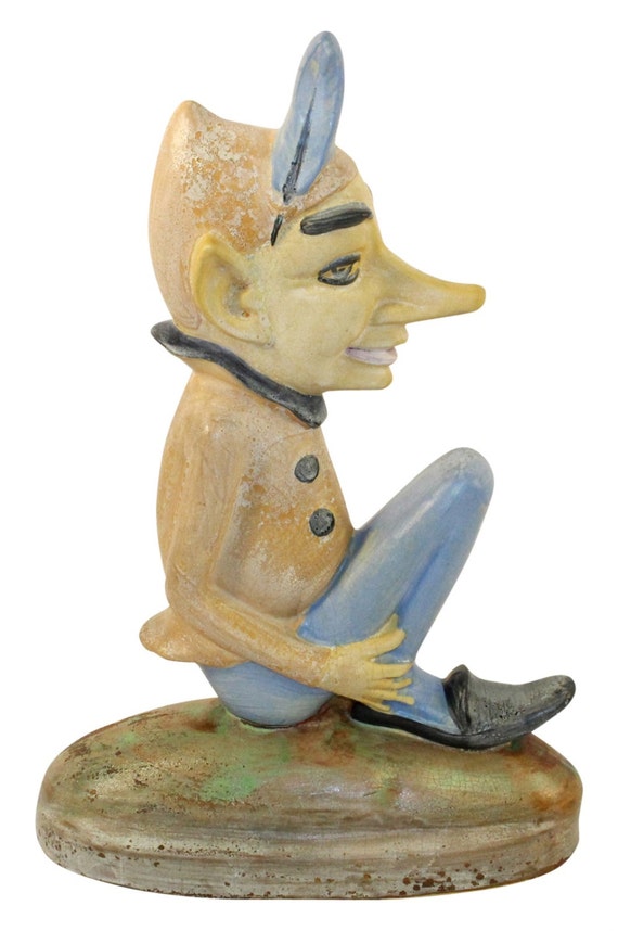 Weller Pottery Garden Gnome With Feather