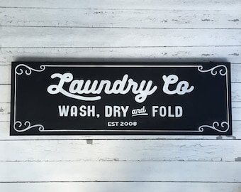 Laundry Co - Fixer Upper Inspired Farmhouse Sign Joanna Gaines