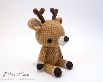 Crochet PATTERN PDF - Amigurumi Woodland Critter Deer- crochet animal pattern, amigurumi deer pattern, deer plush, cute crochet deer toy