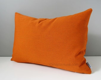 Orange Spark Outdoor Pillow Cover, Modern Sunbrella Pillow Cover, Decorative Pillow Cover, Solid Orange Cushion Cover, Throw Pillow Cover