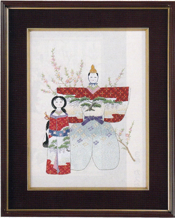 Tokyo Bunka Shishu 153 Hina Dolls Japanese Punch Embroidery