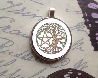 Tree Pentacle Bezel Amulet by Mickie Mueller