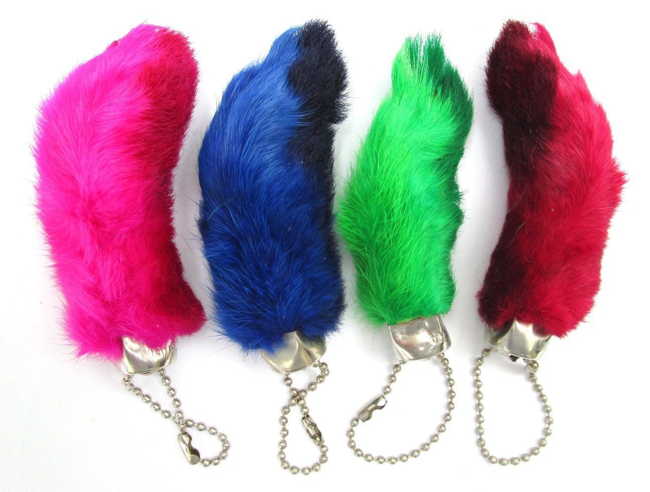 Rabbit Rabbits Foot KEYCHAIN Assorted Colors 4 by bobkitchener